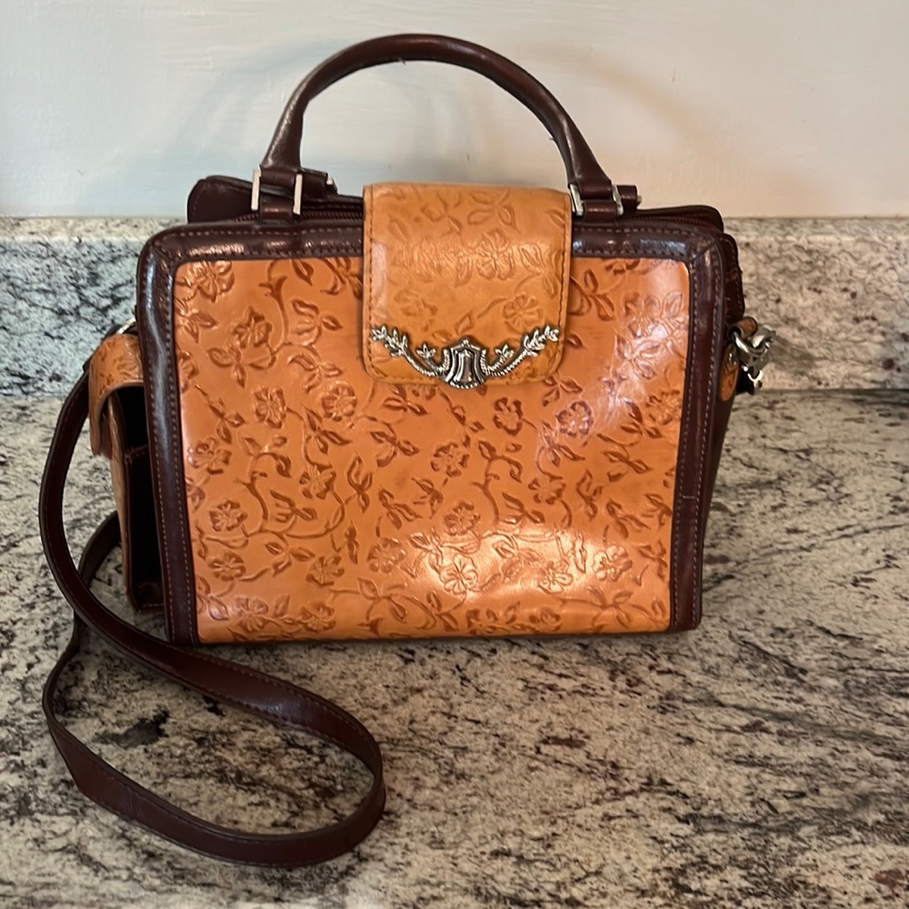 Vintage MC Marc Chantal tooled leather purse handbag